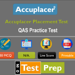 Accuplacer Quantitative Reasoning, Algebra, and Statistics (QAS) Practice Test 2024