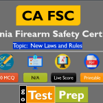 California FSC Practice Test Topic New Laws and Rules