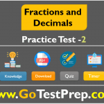 Fractions and Decimals Practice Test 2 Question Answers