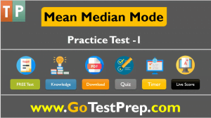 mean median mode test questions