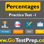 Percentages Practice Test Problems Question Answers