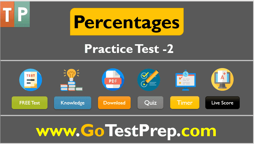 Percentages Practice Test Question Answers 2020