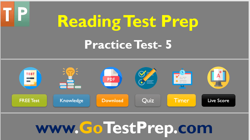 Reading Practice Test – 5 (Reading Comprehension) Question Answers: