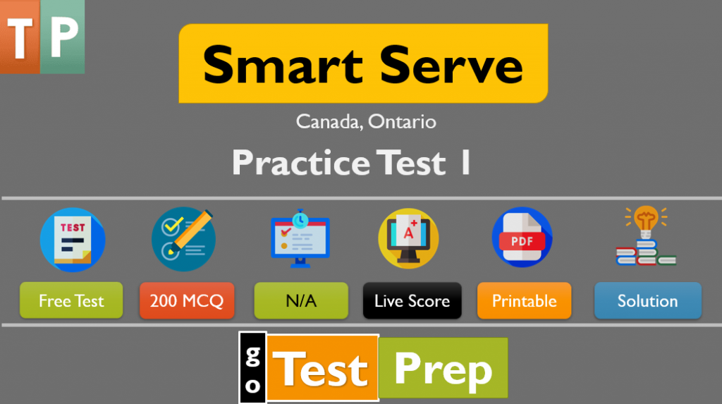 Smart Serve Practice Test 2021 Canada, Ontario (FREE PDF)