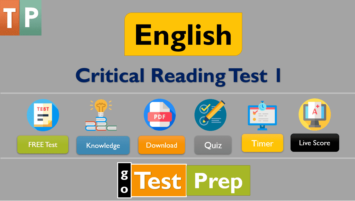 Free Critical Reading Practice Test 2022