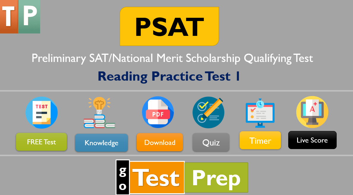 PSAT Reading Practice Test 2020 (PSAT/NMSQT/PSAT 10) Questions Answers