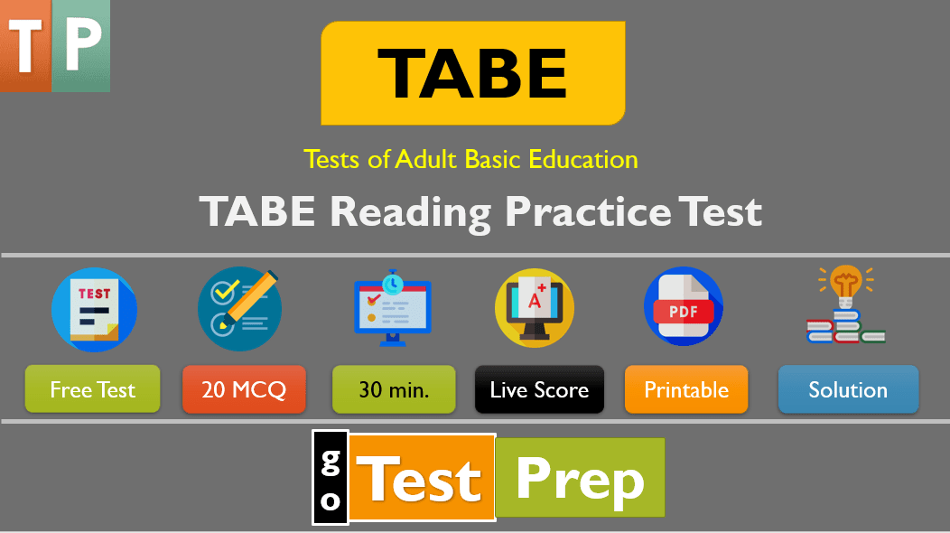 TABE Reading Practice Test 2021 (Free Worksheet PDF)