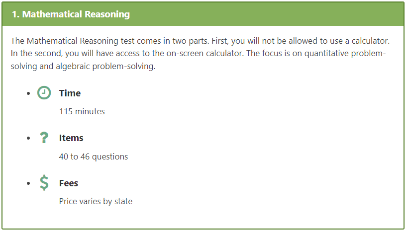 GED Mathematical Reasoning Test Overview