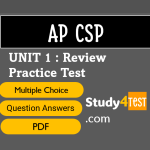 AP Computer Science Unit 1 - Test Review Practice Questions