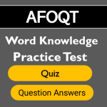 AFOQT Word Knowledge Practice Test (Sample Question Answer)